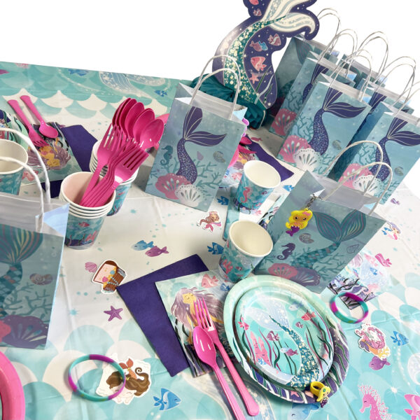 Mermaid Paper Unfilled Goody Bag - 8 Bags - Image 2
