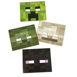 Minecraft Party Masks - 8 Masks