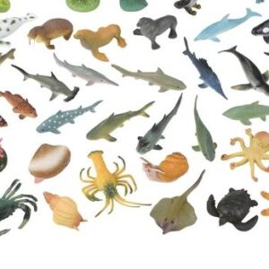 SEA LIFE ANIMALS, 2.75"- 4.50", ASSORTED ANIMALS, - 12 Pieces/Bag