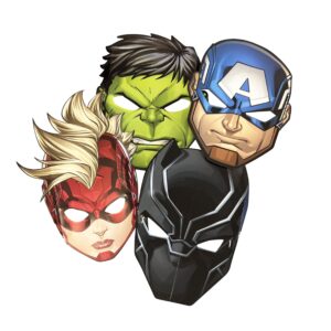Marvel Avengers Party Masks - 8 Masks