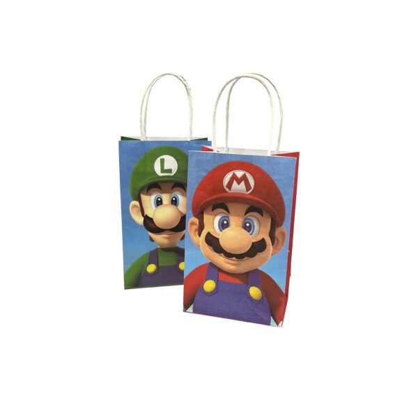 Super Mario Paper Unfilled Goody Bag - 8 Bags