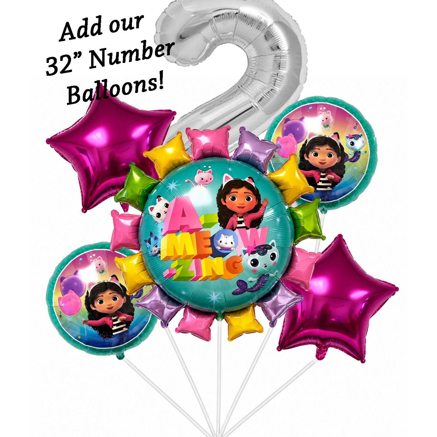 Gabby's Dollhouse 5-Piece Balloon Kit - Image 3