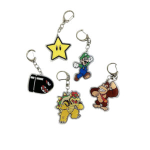 Super Mario Hard Plastic Keychain - 12 Keychains