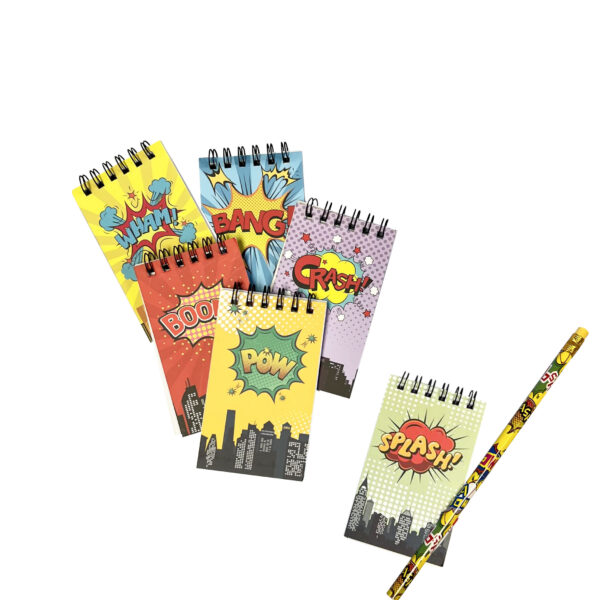 Superhero Wooden Pencils - 12 Pencils - Image 2