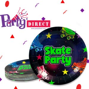 Skate Party 9" Paper Plates - 50 Plates/Pack or 500 Plates/Case