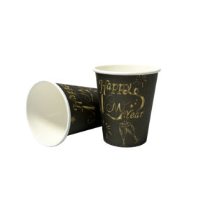 COMING SOON... Black and Gold "Happy New Year" 9oz Paper Cups - 8 Cups