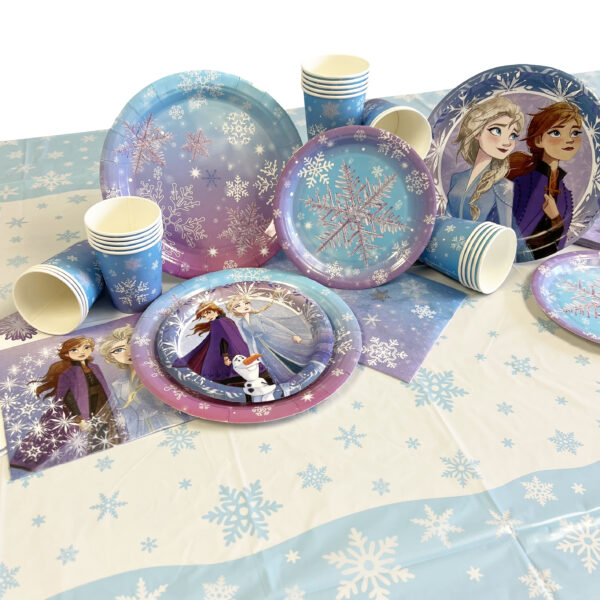 Snowflake Plastic Table Cover 1 Table Cover or 12 Table Covers/Unit - Image 3