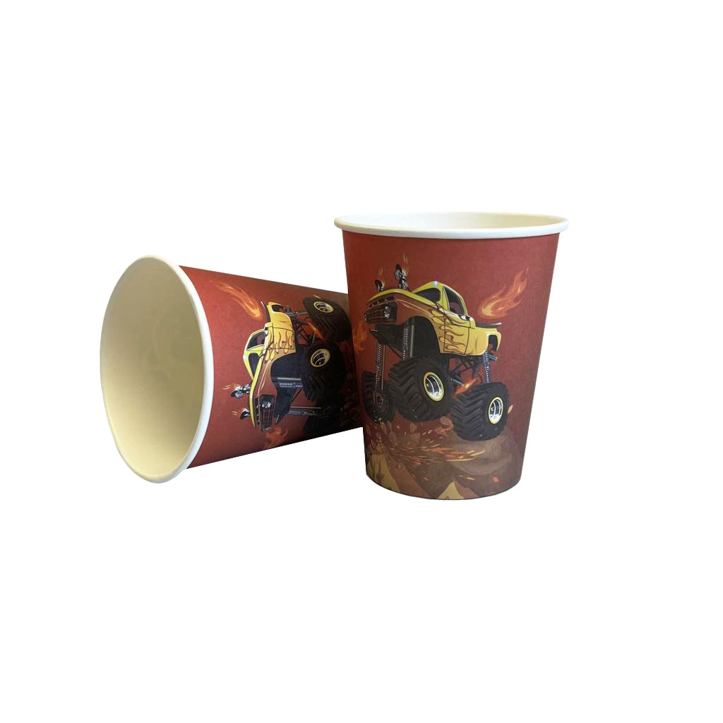 Monster Trucks 9oz Cups - 8 Cups