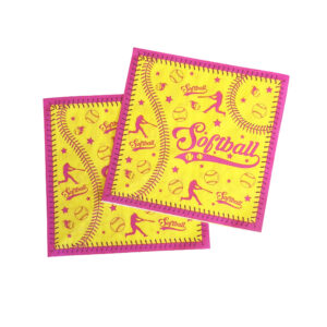 Girl's Softball Party Luncheon Napkins - 20 Napkins