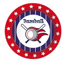 Baseball Party 9" Plates - 8 Plates