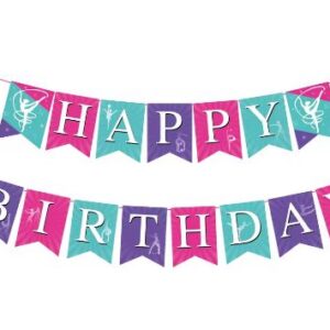 Gymnastics Party Happy Birthday Double Banner - 1 Double Banner