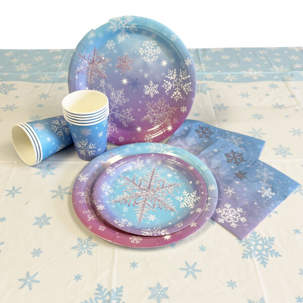 Snowflake 9" Plates - 20 Plates - Image 2