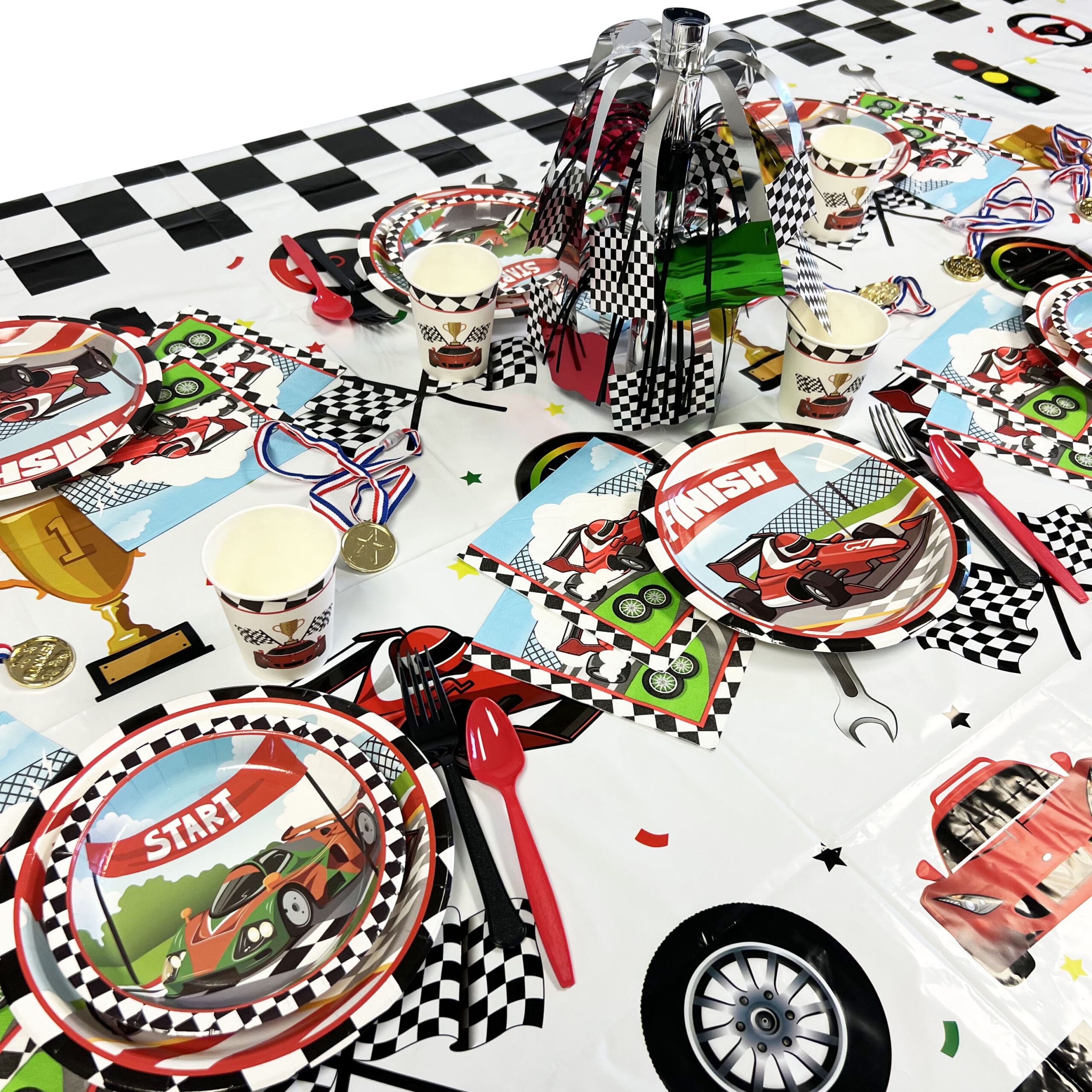 Race Car Cascade Centerpiece - 1 Centerpiece/Pack or 6 Centerpieces/Case - Image 2