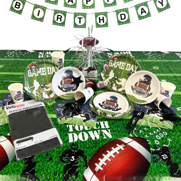 Football Deluxe Party Kit for 8 or 16 Guest