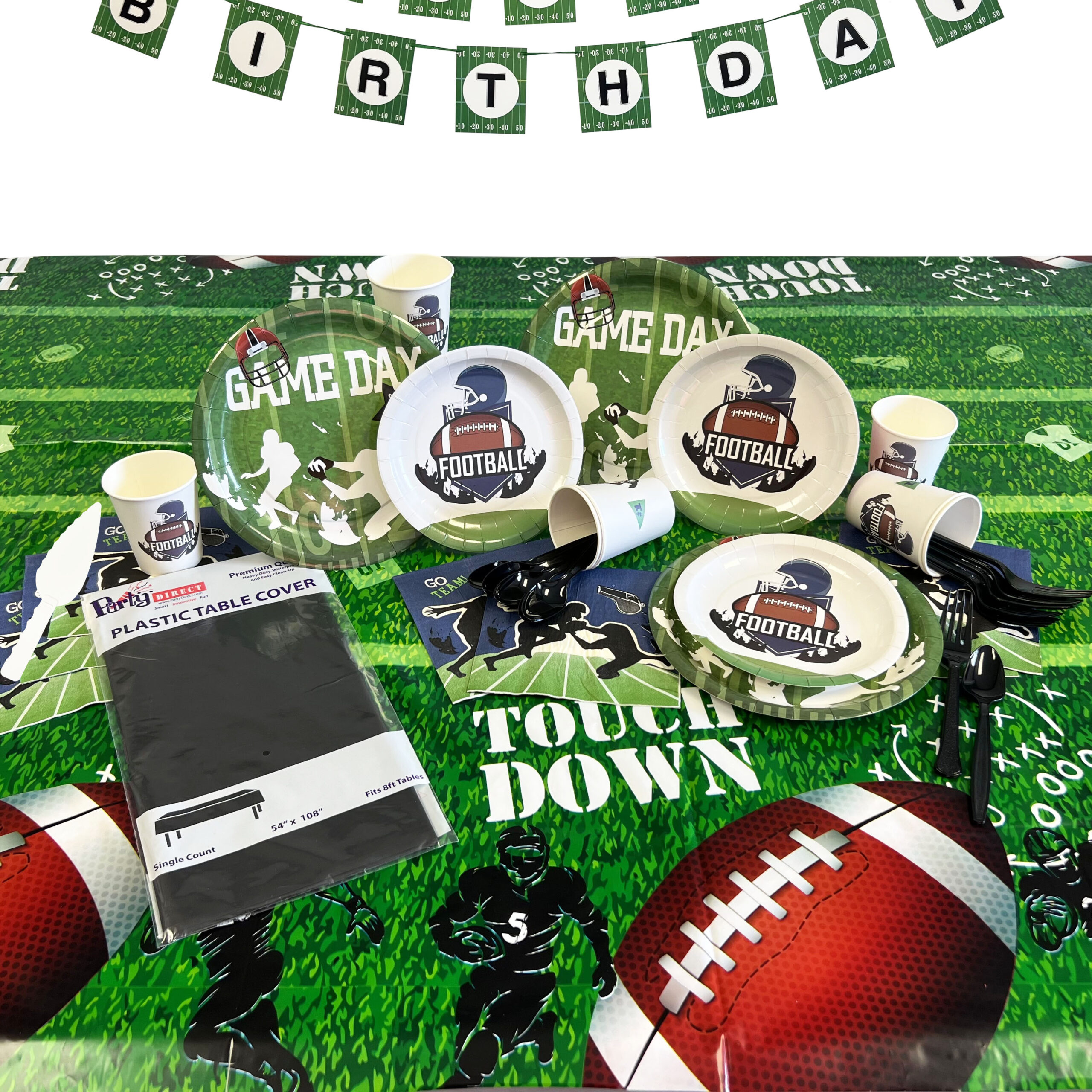 Football Deluxe Party Kit for 8 or 16 Guest