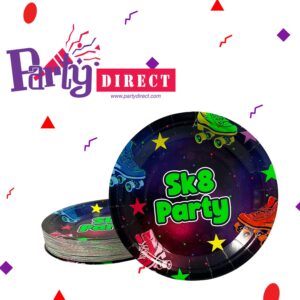 Skate Party 7" Paper Plates - 50 Plates/Pack or 500 Plates/Case