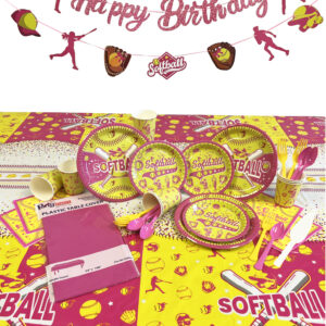 Softball Deluxe Party Kit for 8 or 16 Guest