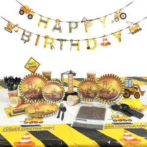 Construction Deluxe Party Kit for 8 or 16 Guest