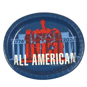 America's 250th 12" Oval Plates - 8 Plates/Pack or 96 Plates/Pack