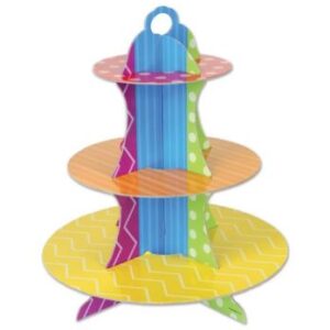 Festive, Bright Color Cupcake Stand - 1 Cupcake Stand/Pack or 12 Cupcake Stands/Case
