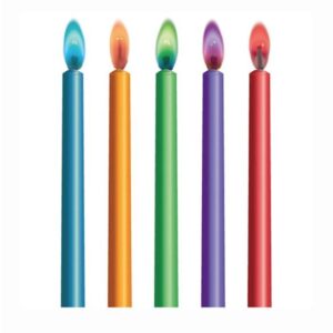 Color Flame Candles - 10 Candles/Pack or 60 Candles/Case