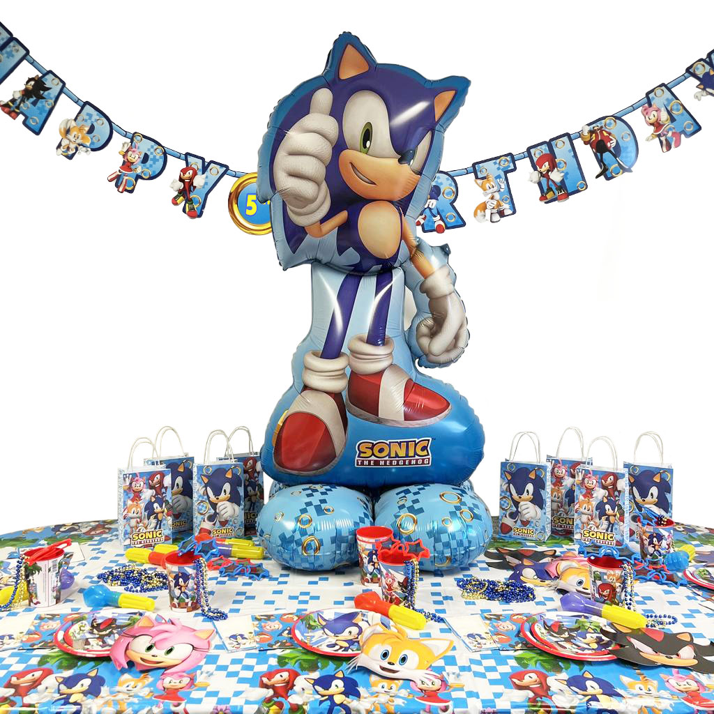 Sonic the Hedgehog 53" x 36" Character Shaped Standing Balloon - 1 Balloon - Image 2