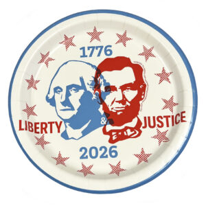 America's 250th 9" Plates - 8 Plates/Pack or 96 Plates/Case