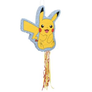 Pokemon "Pikachu" Character Shaped Pull String Pinata - 1 Pinata or 4 Pinatas/Case