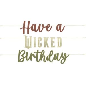 Wicked, "Have a Wicked Birthday" Tripple Banner - 1 Tripple Banner/Pack or 12 Banners/Case