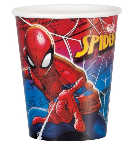 Spiderman 9oz Paper Cups - 8 Cups/Pack or 96 Cups/Case