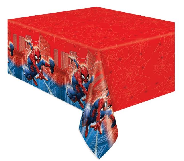 Spiderman Plastic Table Cover - 1 Table Cover or 12 Table Covers/Case