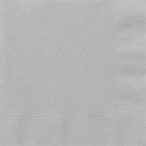 Jumbo Plastic Table Rolls - 1 Roll or 4 Rolls/Case - Silver