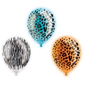 Light Up, Safari 12" Balloons - 5 Balloons/Pack