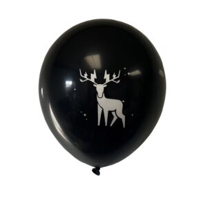 Harry Potter, 12" Latex, Black Deer Balloons - 1 Balloon or 100 Balloons/Pack