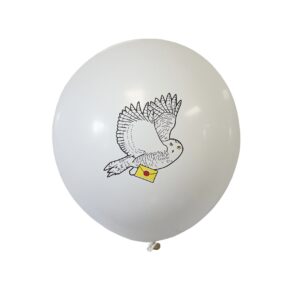 Harry Potter, 12" Latex, White Owl Balloons - 1 Balloon or 100 Balloons/Pack