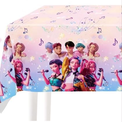 KPop Demon Hunters Plastic Table Cover - 1 Table Cover