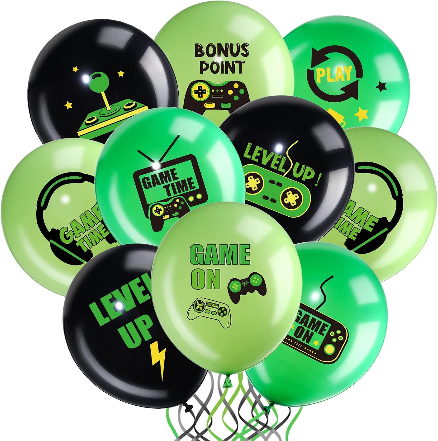 Gaming, Assorted Colors 12" Latex Balloons - 36 Balloons/Pack