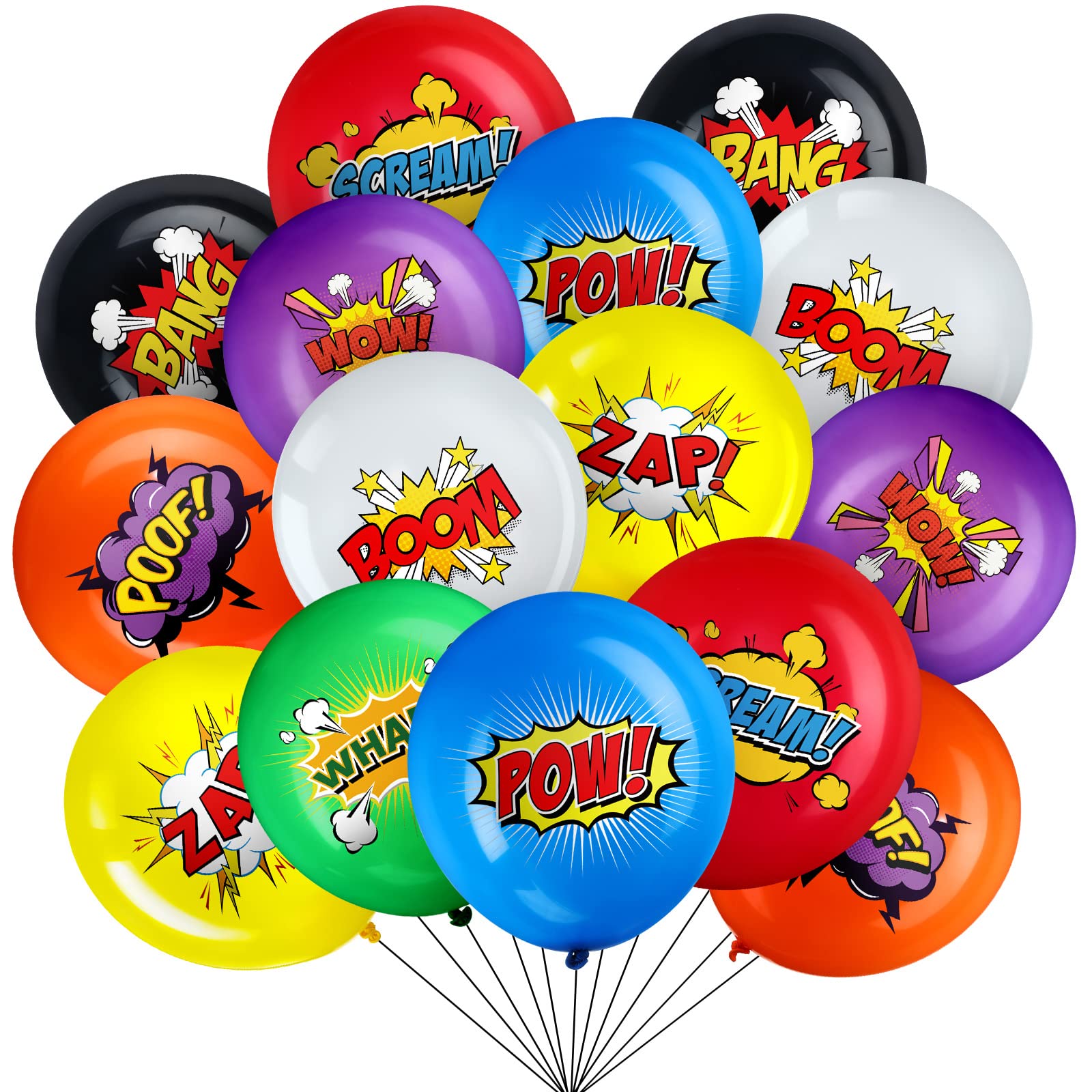 Hero, Assorted Designs, 12" Latex Balloons - 1 Balloon