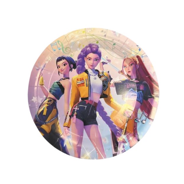 KPop Demon Hunters 7" Plates - 8 Plates/Pack