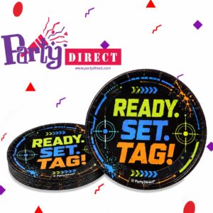 Tag Party 7" Plates - 50 Plates/Pack or 500 Plates/Case