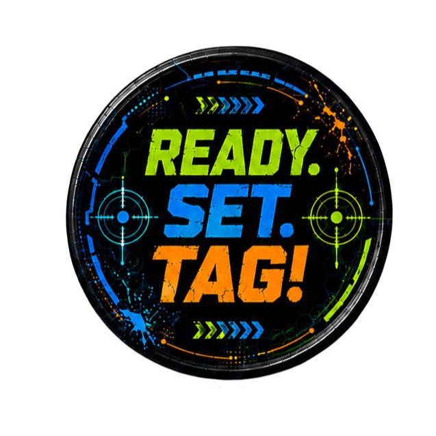 Coming Soon...Tag Party 7" Plates - 50 Plates/Pack or 500 Plates/Case