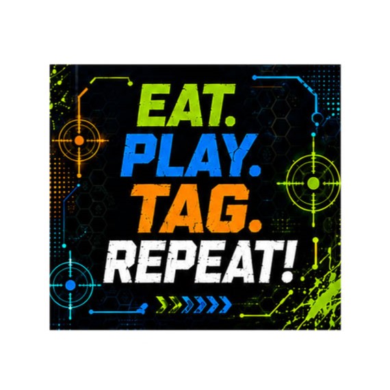 Coming Soon...Tag Party Luncheon Napkin - 100 Napkins/Pack or 1,000 Napkins/Case
