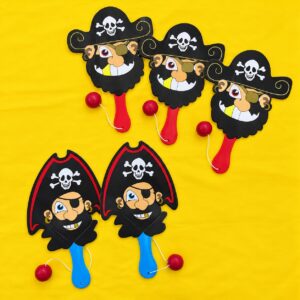 Pirate Paddle Ball - 16 Paddle Balls/Pack